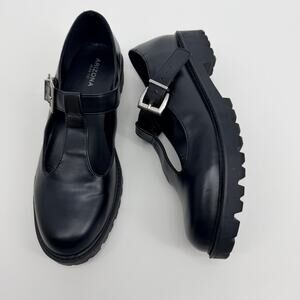 Arizona Jean Co Lark Black Chunky Mary Jane Loafer Y2K Womens Shoe 11